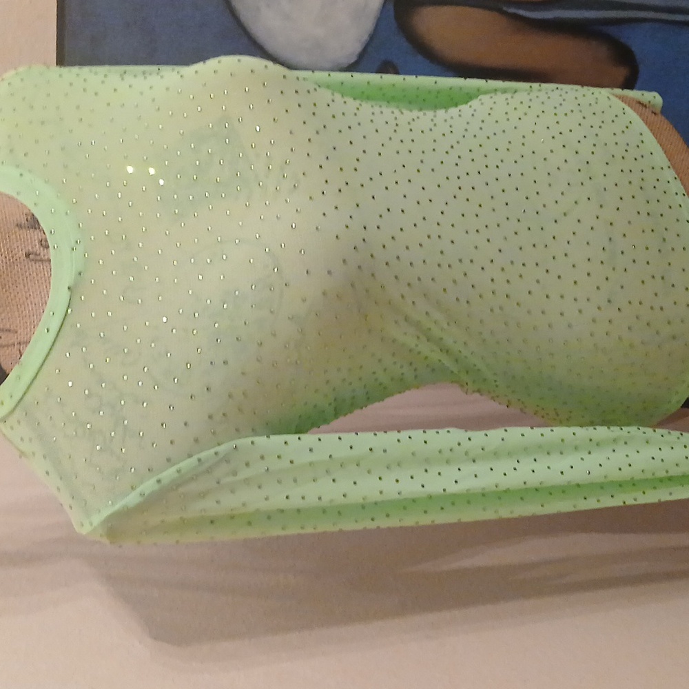 AFRM Los Angeles Rhinestone Mesh Top - Picture 5 of 8